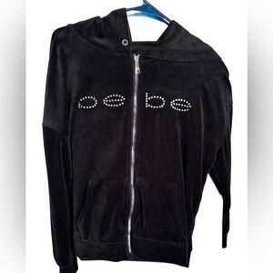 Bebe Black Hoodie Jacket